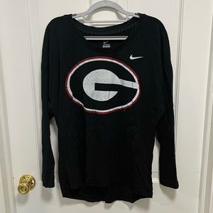 Nike 🖤 UGA long sleeve drop shoulder top